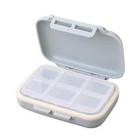 Portable Pill Case, LifeEasier BPA Free Detachable Vitamin Medicine Travel Box Daily Fish Oil Supplements Organizer Dispenser with 6 Compartments and Buckle for Pocket/Purse/Handbag/Backpack (Blue)