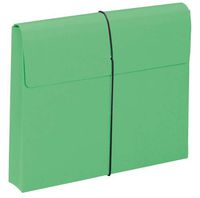 Smead Expanding File Wallet with  Closure, 2" Expansion,  Closure, Letter Size, Green, 10 per Box (77204)
