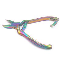 LAJA Imports Titanium Galaxy Multi Color Rainbow Power Toe Nail Clippers Cutters Trimmers Nippers Podiatry Instruments. Handmade Top Quality 5.5'' Premium Stainless Steel