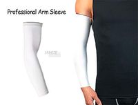 LeeHome Arm Supports,UV Sun Protection Arm Sleeves for Youth & Adult,Arm Guards Elbow Brace for Basketball/Football/Golf/Cycling/Running. (1 Pair) (White, XX-Large)