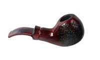 Dark Cherry Wood Textured Cloud Design Pipe Wooden Tobacco Smoking Pipe