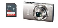 Canon PowerShot ELPH 360 HS Digital Camera Balck + 64GB SD Memory Card (Silver)