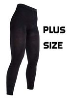 HOYISOX Compression Tights 20-30 mmHg Seamless Legs for Men and Women, Running and Athletic (Black, Women-5X-Large)