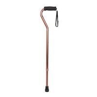 Offset Walking Cane, LIXIANG, Lightweight Blance Walking Stick with Rubber Tip Base and Carrying Strap, Golden