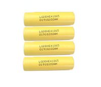 4pcs Authentic High Drain HE4 2500mAh 3.7v 20A Rechargeable Flat Top 18650-Battery for Flashlight