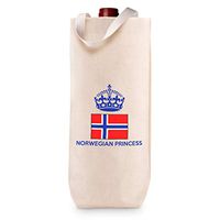 Cotton Custom Wine Gift Bag Norwegian Princess Crown Countries Housewarming & Party Accessories Natural Canvas Tote Design Only