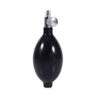 Replacement Black Manual Inflation Blood Pressure Latex Bulb with Air Release Valve