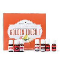 Young Living, Golden Touch 1 - Essential Oil Collection Set, Young Living Essential Oils - Melrose, Raven, R.C, DiGize, Endoflex, Thieves, Juvaflex