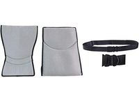 Replacement Anti Bacterial Back & Seat Cushions in Grey Set- for Karman S-ERGO105F18SS Ergonomic Wheelchair - Fit to Seat Size 18"x17" and Free Wheelchair Black Seatbelt!