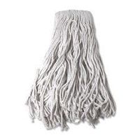 Mop Head, Refill, Cotton, 24 oz, 4-Ply, White, Sold as 2 Each