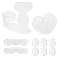12Pcs High Heel Pads,Heel Grips Liners Inserts,Abrasion and Blister Prevention High Heel Insoles,Anti Slip Forefoot Shoe Cushion,Foot Care Kit(Transparent)