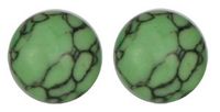 Apple Green - Magnetic Earrings Magnet Therapy Nonpierced Unpierced
