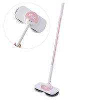 Brigii Electric Mop and Window Cleaner in One, 360 Rotation Cordless Mop for Hardwood,Vinyl,Tile,Laminate Floor Cleaning,Ligthweight Power Floor Polisher with Microfiber Cleaning Pads-X180 Rose Gold