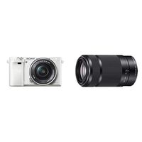 Sony Alpha a6000 Mirrorless Digital Camera with 16-50 mm Lens, 24 MP (White) and Sony E 55-210mm F4.5-6.3 Lens for Sony E-Mount Cameras (Black)
