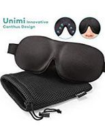 Unimi Sleep Mask for Woman and Man, Upgraded Contoured 3D Eye Mask Eye Cover, Comfortable Sleeping Mask No Pressure On Your Eyeballs, Create Total Darkness