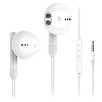 Wired Earbuds with Microphone, Kimwood Wired Earphones in-Ear Headphones HiFi Stereo, Powerful Bass and Crystal Clear Audio, Compatible with iPhone, iPad, Android, Computer Most with 3.5mm Jack(Clear)