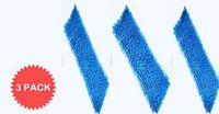 Under Ten 3-Pack of Microfiber Chenille Mops Pads，16.5X5.5 in (Blue)