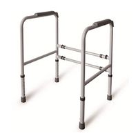 CUUYQ Bathroom Safety Frame, Stand Alone Toilet Safety Rails Toilet Safety Frame Toilet Handrails Grab Bar Bathroom Toilet Handrails Fits All Toilets,A