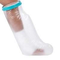 Biuzi Leg Cast Cover, Cast Cover for Shower Bath Waterproof Adult Cast Protector for Broken Knee, Foot, Ankle Wound, Burns, Leg Size 24 Inches