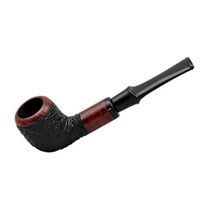 POZEN no. 102 briar straight rustic red and black tobacco smoking pipe by Mr. Brog (Poland)