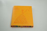 Nomi Cartoon Character Cover Notebook Colored Edge Leather Diary A5 (8X 5.6") (Yellow)