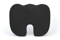 Deluxe Comfort Coccyx Orthopedic Memory Foam – Sciatica Relief – Tailbone Support – Great for Car or Office – Seat Cushion, Black