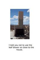 Blank Notecard - Leaf Blower