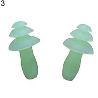 1 Pair Silicone Ear Plugs Comfortable Anti Noise Snore Study Sleep Earplugs for Sleeping, Snoring, Studying, Loud Events, Traveling and Concerts Noise Reduction Insulation Protection - Green