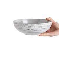 Soup Bowl Home Ceramic Bottom Slip Beautiful Environmentally Friendly Rice Fruit Salad Noodle Soup Western Tableware 819 (Size : 8inches)