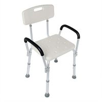 Iusun Shower Bench for Elderly Handicap Chair Bath Seat with Padded Armrests and Back Great for Spa Bathtubs Height Adjustable14’’ to 20’’ - Ship from USA (D)