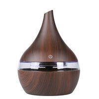 Essential Oil Diffuser 300ML 7 Color Night Lights Cool Mist Humidifier for Office Home Bedroom Living Room Study Yoga Spa Aromatherapy Diffuser Wood Grain Humidifier (Humidifier-1)