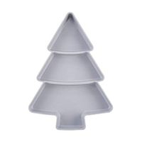 Meidexian888 Creative Fruit Plate,Small Tree Shape Grid Snack Plate Candy Dish Melon Seeds Dried Fruit Box Lazy Snack Box (Gray)