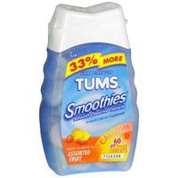 Special Pack of 5 SMITHKLINE BEECHAM TUMS SMOOTHIES ASSORTED FRUT 60 Tablets