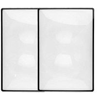 Wecando 2 Pack 3X Premium Magnification Full Page Magnifier Fresnel Lenses Ideal for Reading Small Prints & Low Vision Seniors (2Pack)