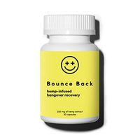 Bounce Back Hangover Cure and Prevention Pills (30 Capsules) - After Drink Recovery & After Alcohol Relief Aid with Dihydromyricetin (DHM), Hemp Extract, Milk Thistle, Prickly Pear Extract, B Vitamins