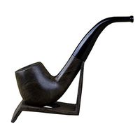 GWJYD Black and Ebony Wood Pipe Filter Pipe Curved Pipe 9mm Filter Filter Pipe Tobacco Special Dry Tobacco Bag Pipe Men's Boutique Gift Box