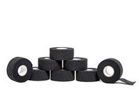 HealiT SuperusGrip™ Cohesive Bandage 1inch-Wide Self-Adhering Performance Athletic Wrap First Aid Tape, Sports Wrap Athletic Tape, Ideal for Stretch Wrist, Ankle Sprains, Swelling - Black - 8 Pack