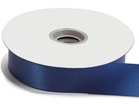 Pack Of 1, Solid Navy Blue Flora Satin Ribbon 1-7/16" x 100 yds Made In USA 100% Polypropylene, waterproof & weather resistant