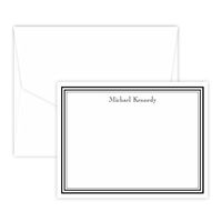 Premium Personalized Stationery Note Cards with Raised Black Ink