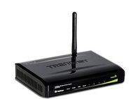 TRENDnet 150Mbps Wireless N Home GREENnet Router TEW-651BR (Piano Black)
