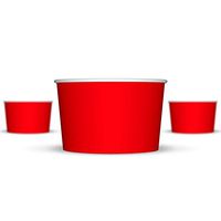 20 oz Paper Ice Cream Cups - 600 / Case (Red)