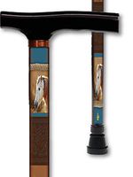 Walking Cane T Handle Derby Western Horse Design Adjustable Aluminum Men or Women Cane