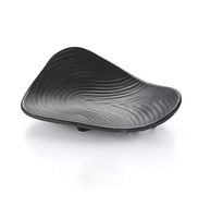 donfohy Artificial black matte porcelain dessert plates shaped ruggedness, hotel dish, washable and easy to clean porcelain dish dish, plate dish, dessert plates,