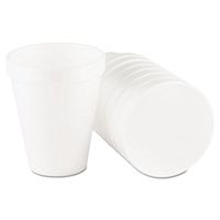 DCC 10J10 Drink Foam Cups, 10oz, White, 25/Bag, 40 Bags/Carton