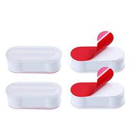 IUASZZ 4 Pieces Toilet Seat Buffer White Plastic Block Universal Replaceable Protection Pads with Strong Self Adhesive Cushions for Home Bathroom Toilet Seat Accessories 5x2x1.7cm/1.97x0.79x0.67''