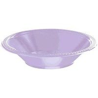 Amscan 43034.04 Party Tableware Plastic Bowls, 7 x 7, Lavender