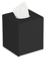 TrippNT 51108 Wall Mountable Cube Kleenex Box Holder, 5" Width x 6" Height x 5" Depth, Black
