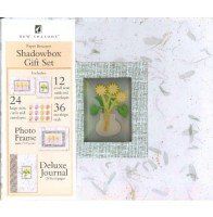 Shadow Box Stationery Gift Set Note Card Frame Journal