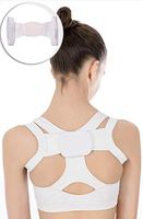 Lisa Life Under Clothes Back Straightener Shoulder Posture Corrector for Children/Women/Girls (Medium White 2 pcs)