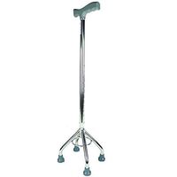 Adjustable Quad Cane Lightweight Walking Stick Four Prong Sturdy Aluminum Travel Aid for Men and Women